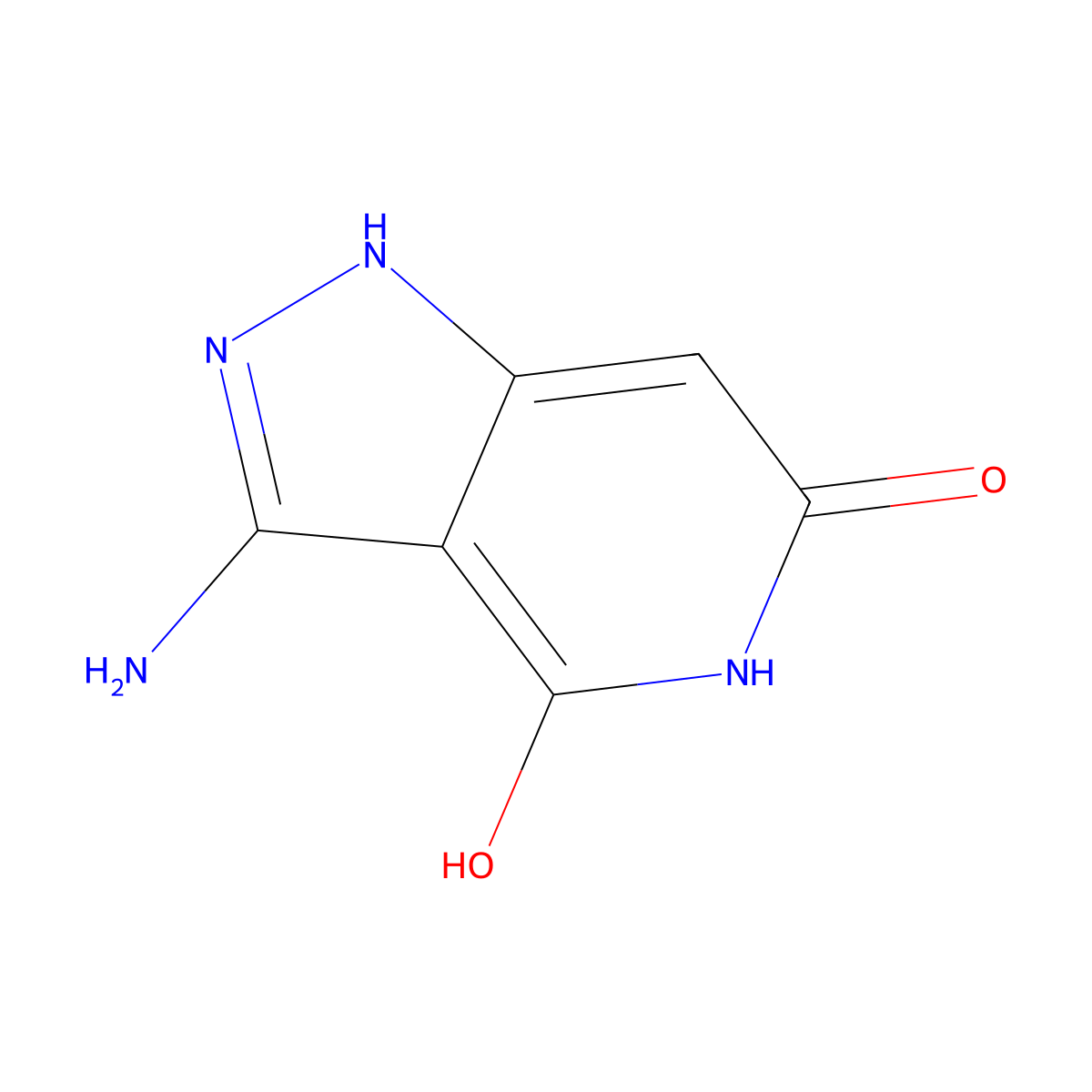3-Aminopyrazolo(4,5-C)pyridine-4,6-diol molecular structure, CAS 120267-11-0