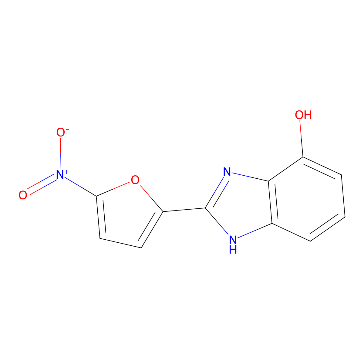 2-(5-Nitrofuran-2-yl)-1H-benzo[d]imidazol-7-ol molecular structure, CAS 1202677-99-3