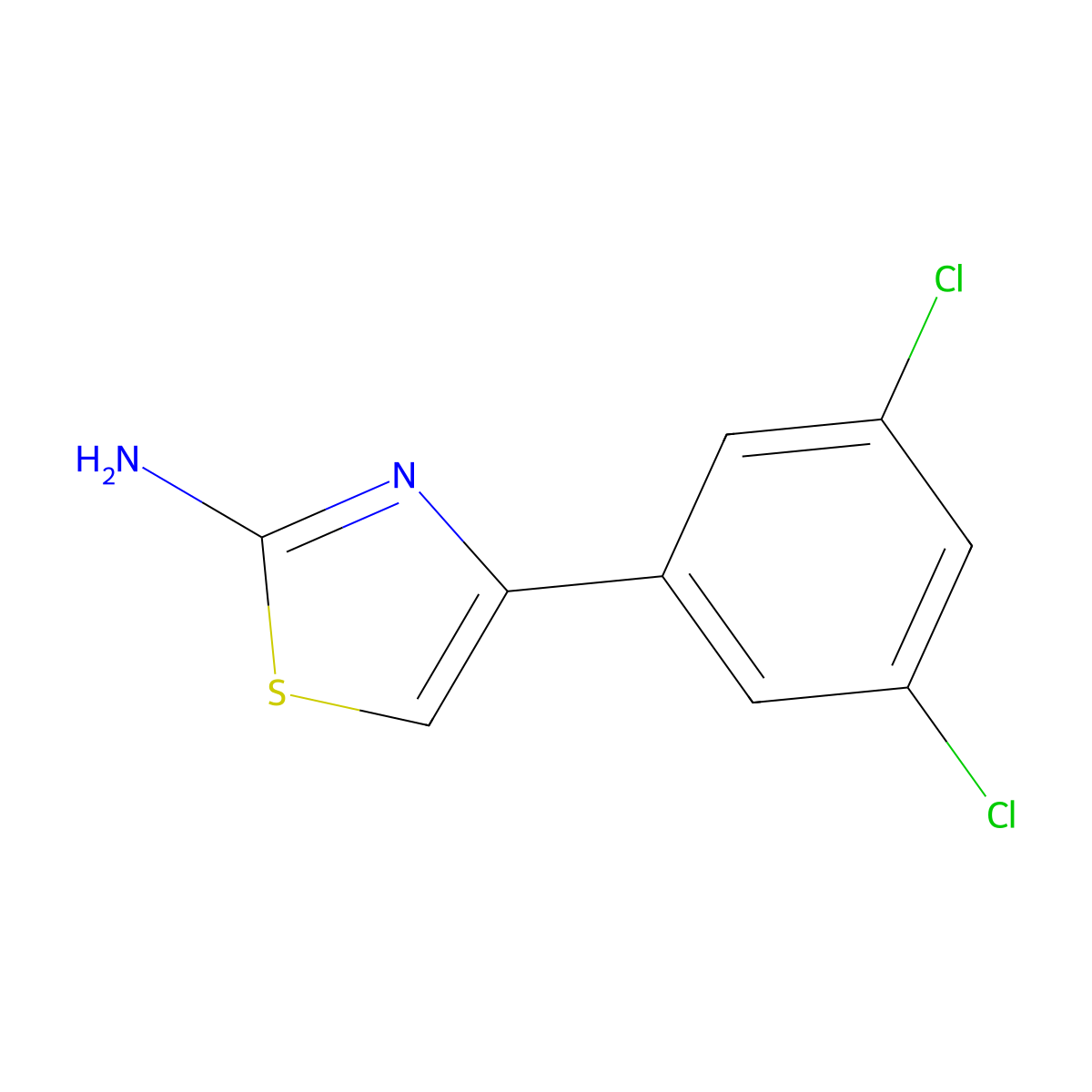 4-(3,5-Dichlorophenyl)-1,3-thiazol-2-amine molecular structure, CAS 1202679-24-0