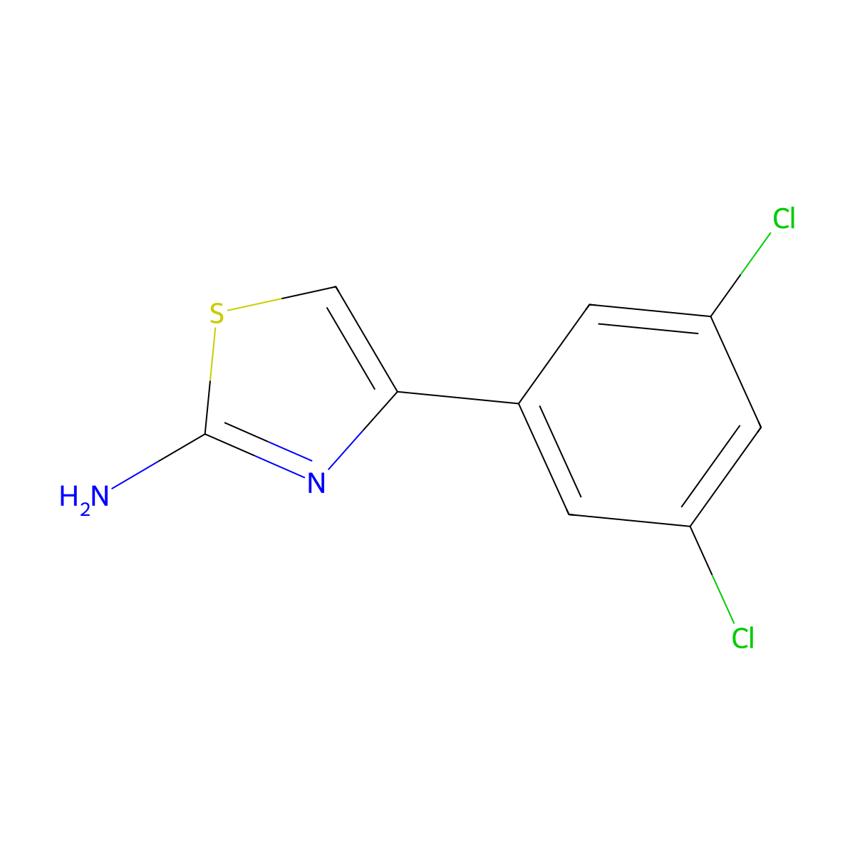 4-(3,5-Dichlorophenyl)-1,3-thiazol-2-amine molecular structure, CAS 1202679-24-0