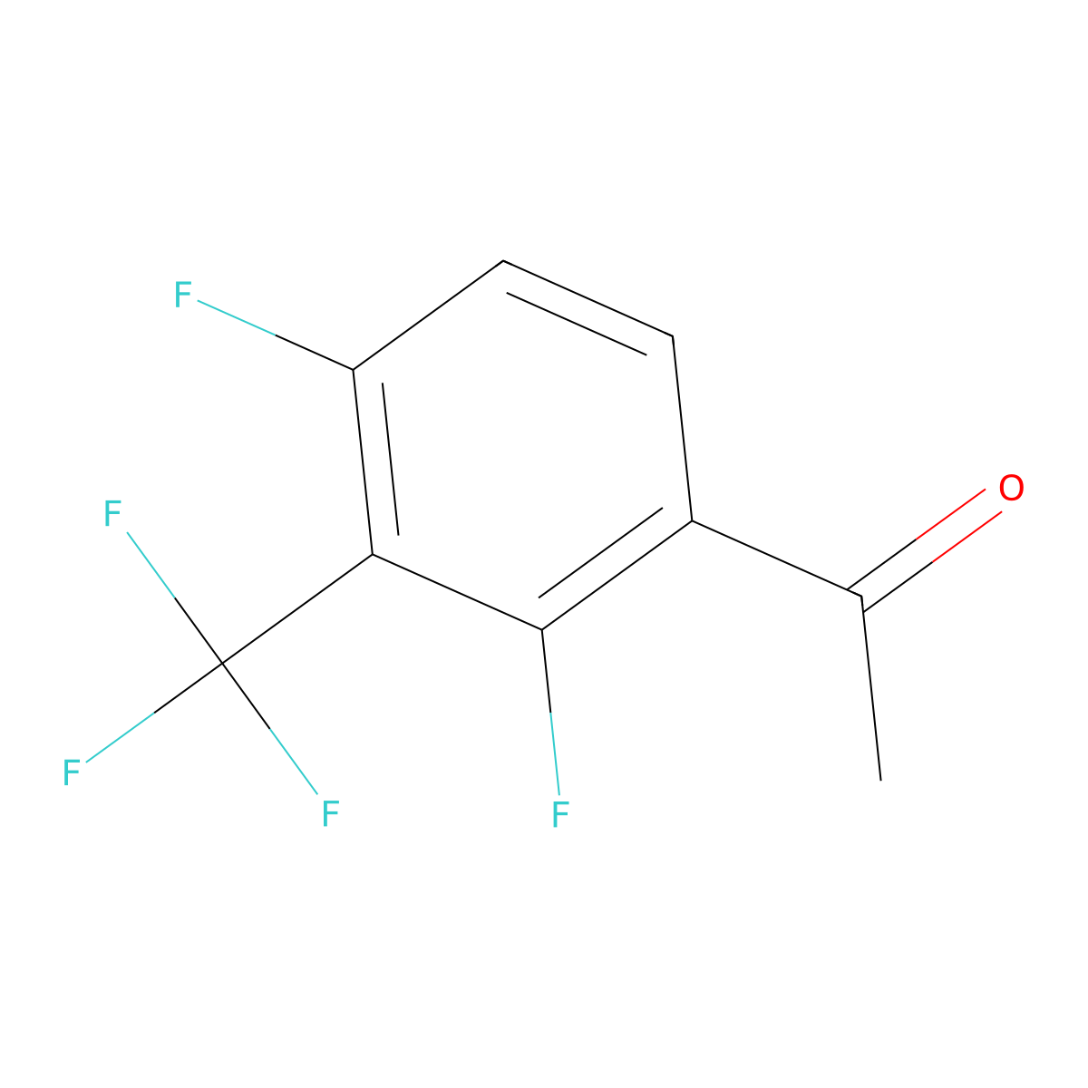 2',4'-Difluoro-3'-(trifluoromethyl)acetophenone molecular structure, CAS 1202679-46-6