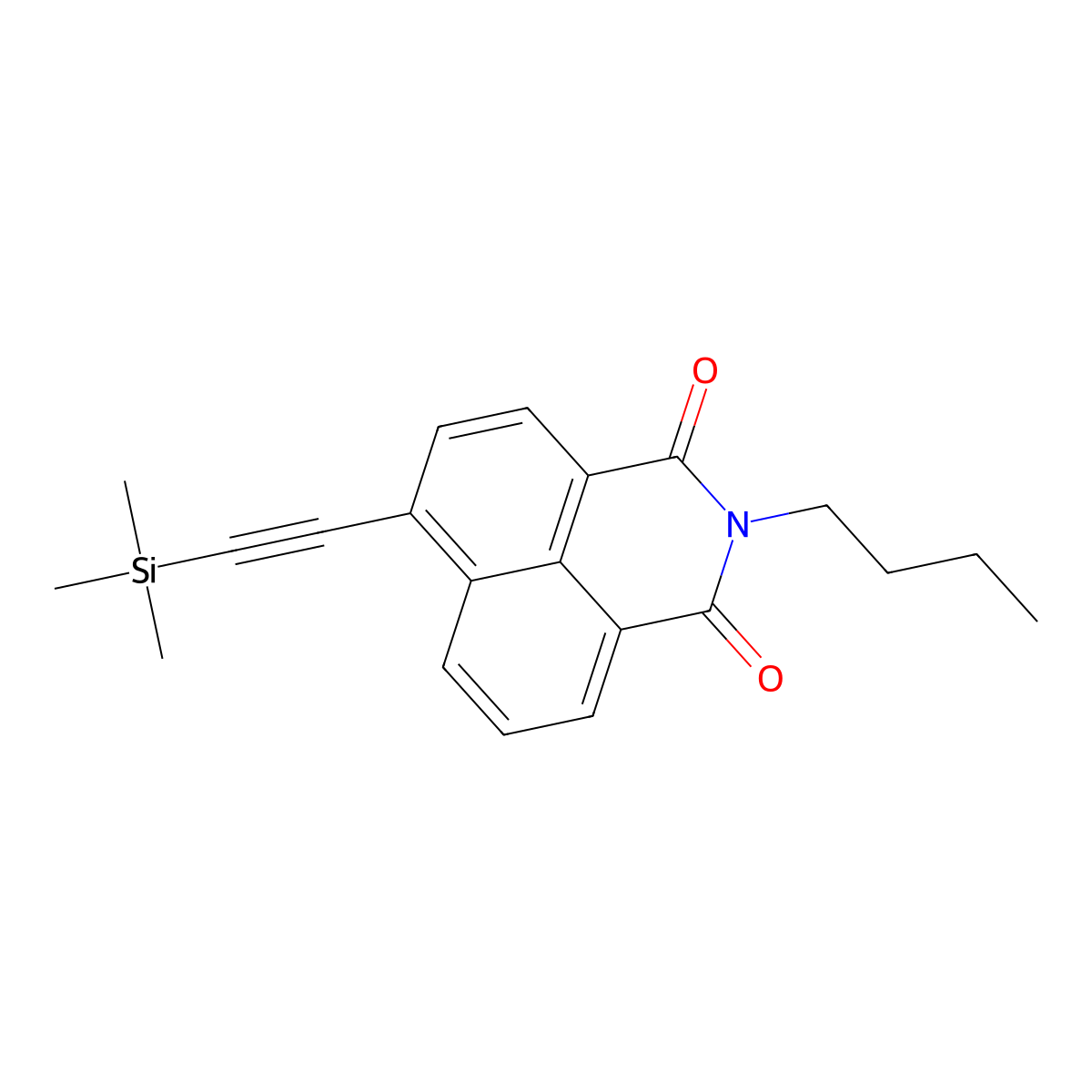 2-Butyl-6-((trimethylsilyl)ethynyl)-1H-benzo[de]isoquinoline-1,3(2H)-dione molecular structure, CAS 1202710-91-5