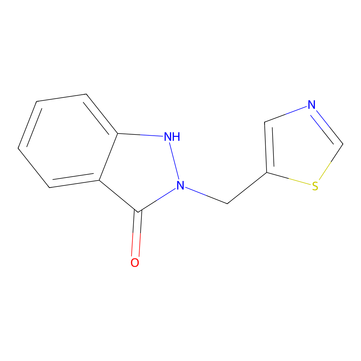 2-(Thiazol-5-ylmethyl)-1H-indazol-3(2H)-one molecular structure, CAS 120273-62-3