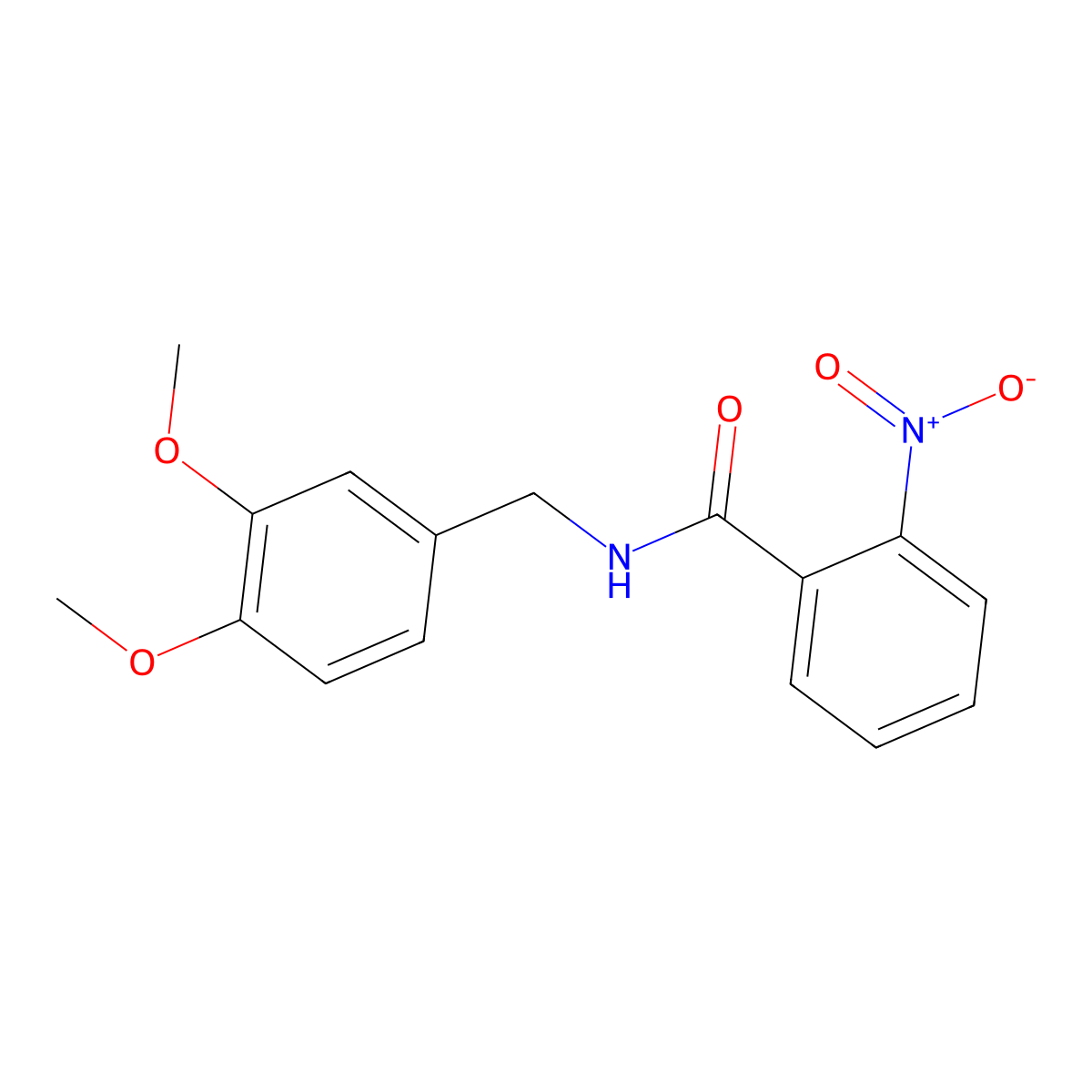 N-[(3,4-dimethoxyphenyl)methyl]-2-nitrobenzamide molecular structure, CAS 120275-48-1