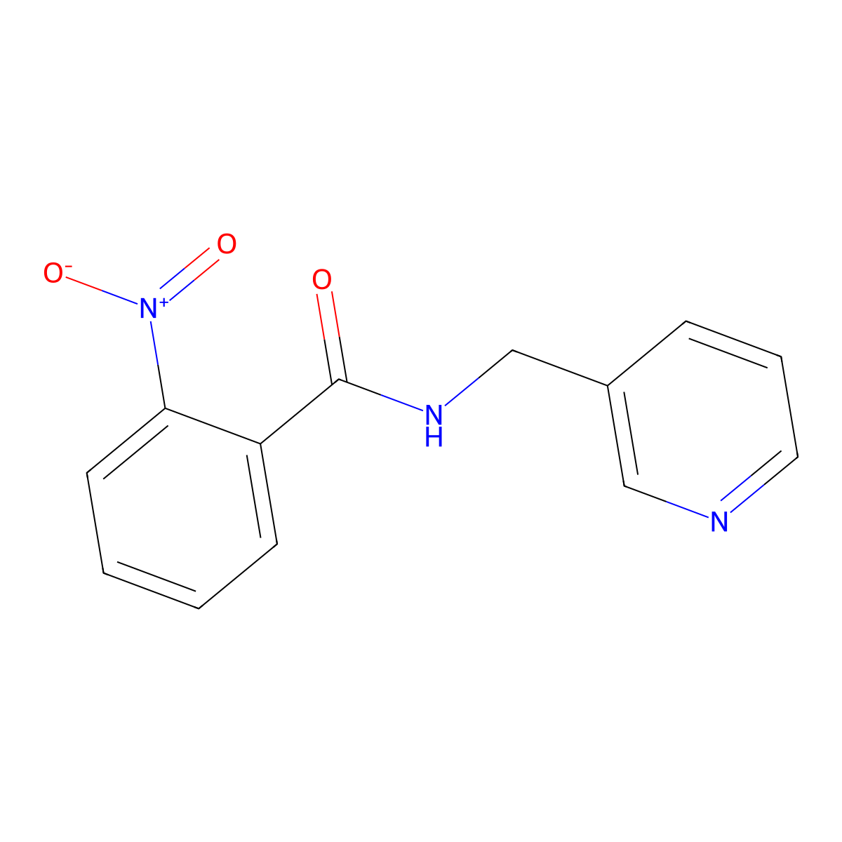 2-nitro-N-(pyridin-3-ylmethyl)benzamide molecular structure, CAS 120275-62-9