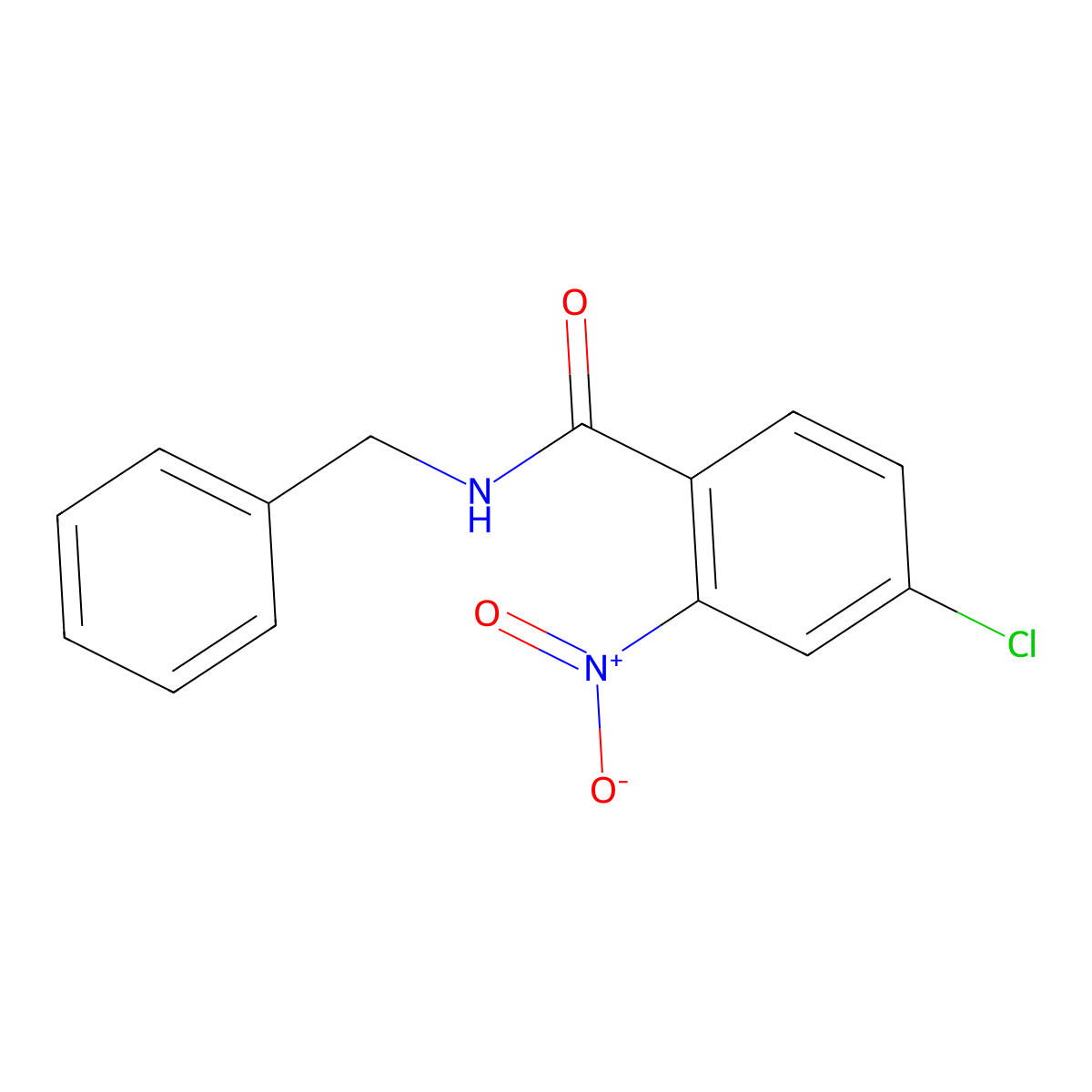 N-benzyl-4-chloro-2-nitrobenzamide molecular structure, CAS 120275-84-5
