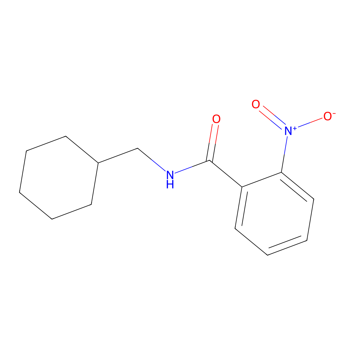 N-(cyclohexylmethyl)-2-nitrobenzamide molecular structure, CAS 120275-93-6