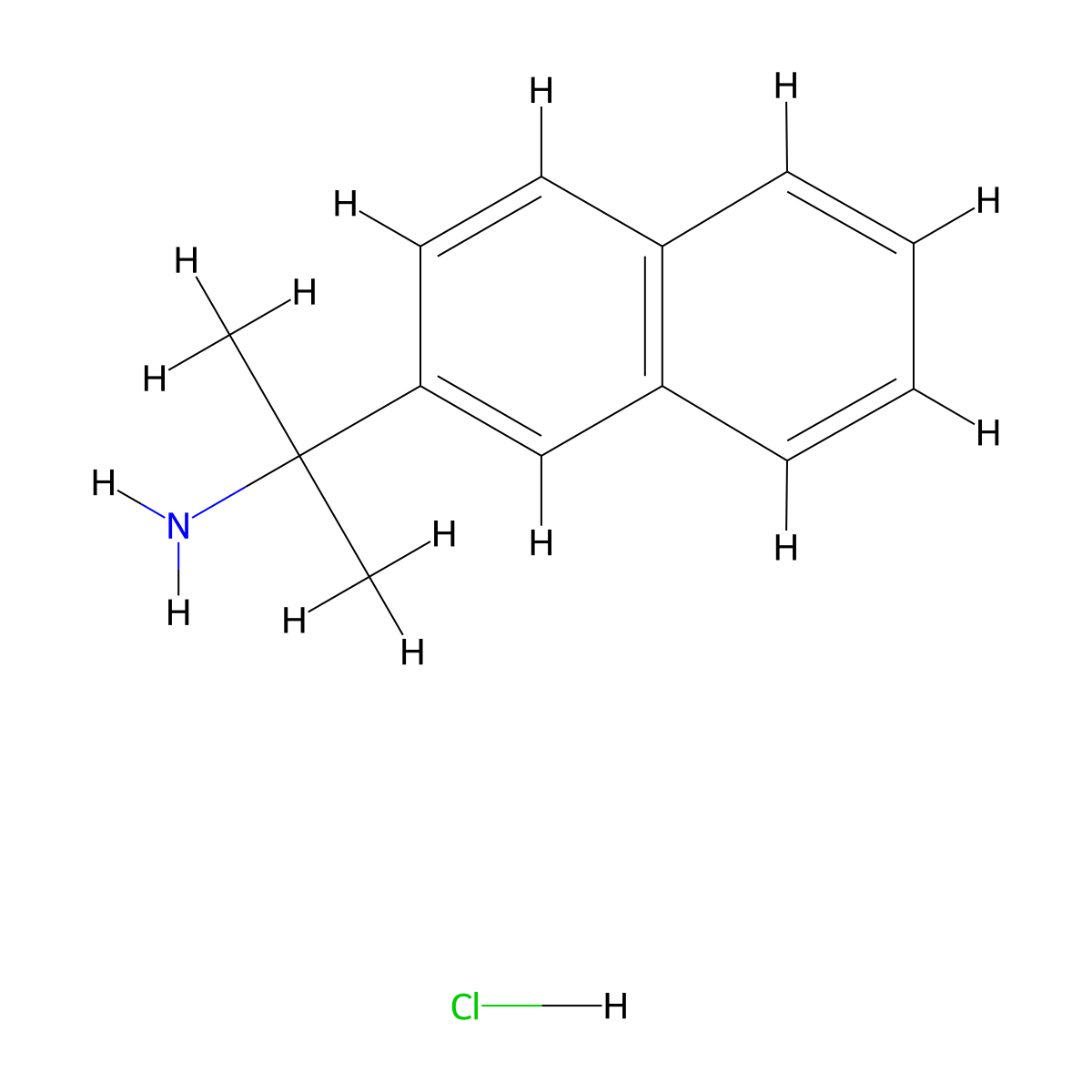 2-(Naphthalen-2-yl)propan-2-amine hydrochloride molecular structure, CAS 1202751-78-7