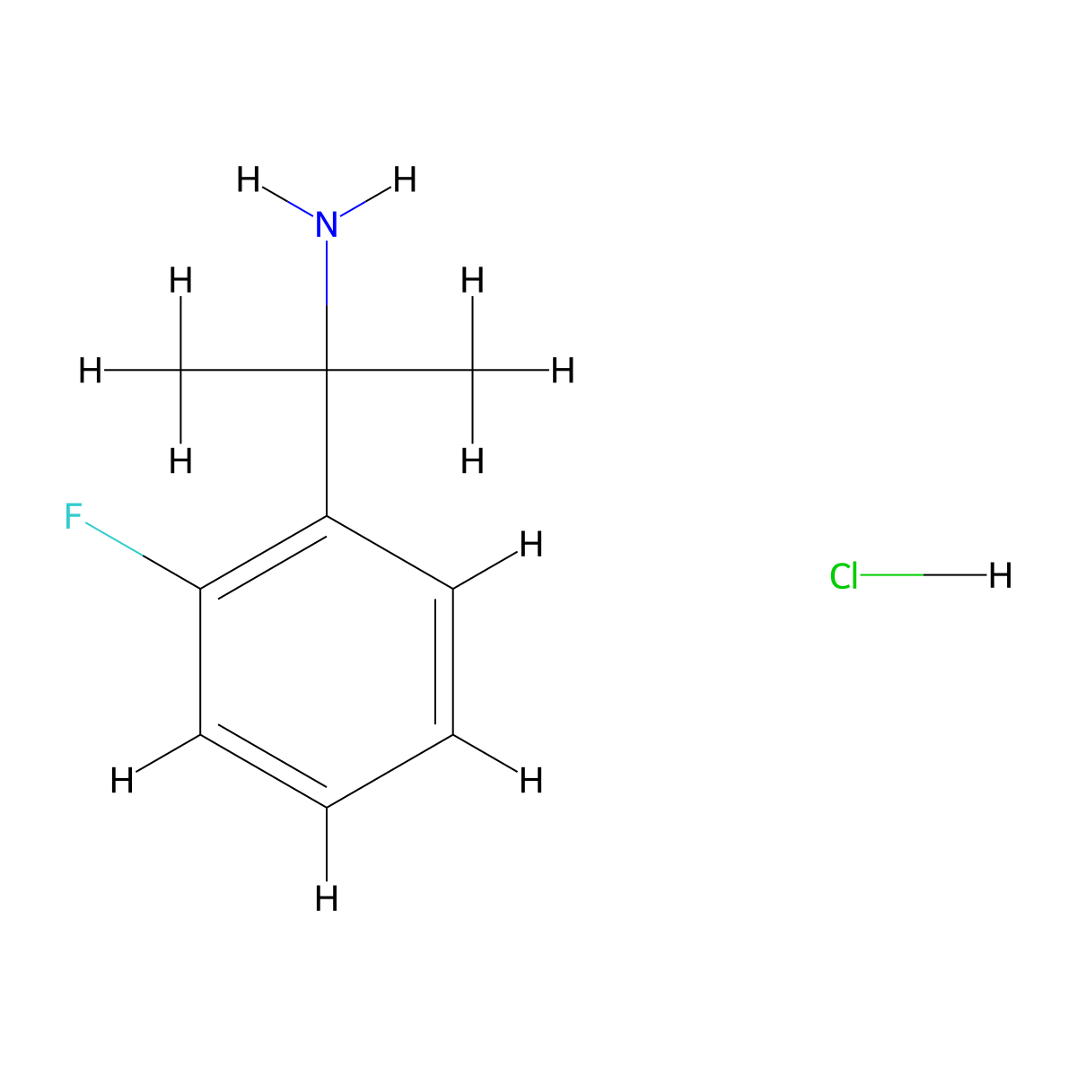 2-(2-Fluorophenyl)propan-2-amine hydrochloride molecular structure, CAS 1202751-82-3