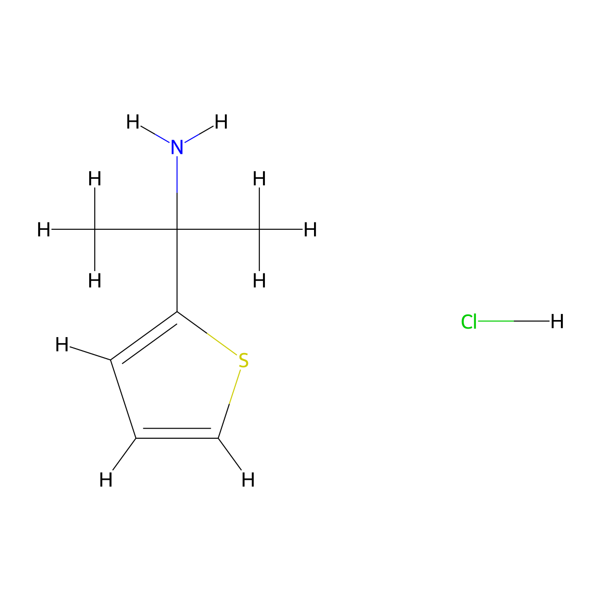 2-(Thiophen-2-yl)propan-2-amine hydrochloride molecular structure, CAS 1202751-83-4