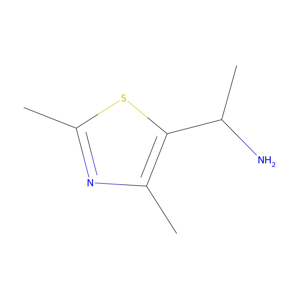 1-(2,4-Dimethyl-1,3-thiazol-5-yl)ethan-1-amine molecular structure, CAS 120276-03-1
