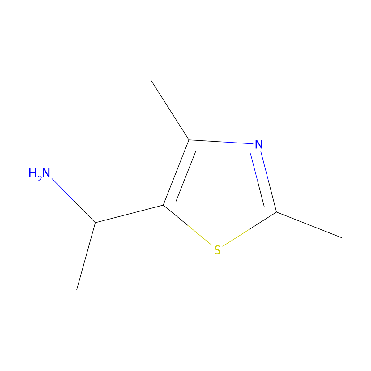 1-(2,4-Dimethyl-1,3-thiazol-5-yl)ethan-1-amine molecular structure, CAS 120276-03-1