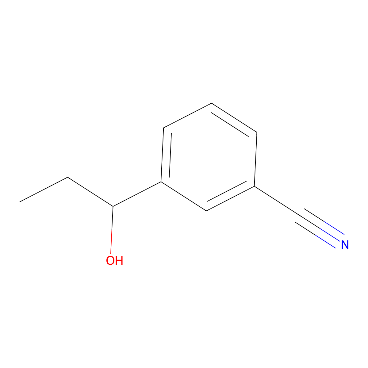 3-(1-Hydroxypropyl)benzonitrile molecular structure, CAS 120276-17-7