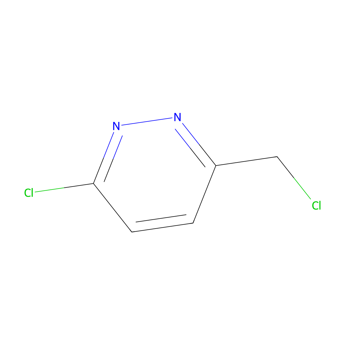 3-Chloro-6-(chloromethyl)pyridazine molecular structure, CAS 120276-59-7