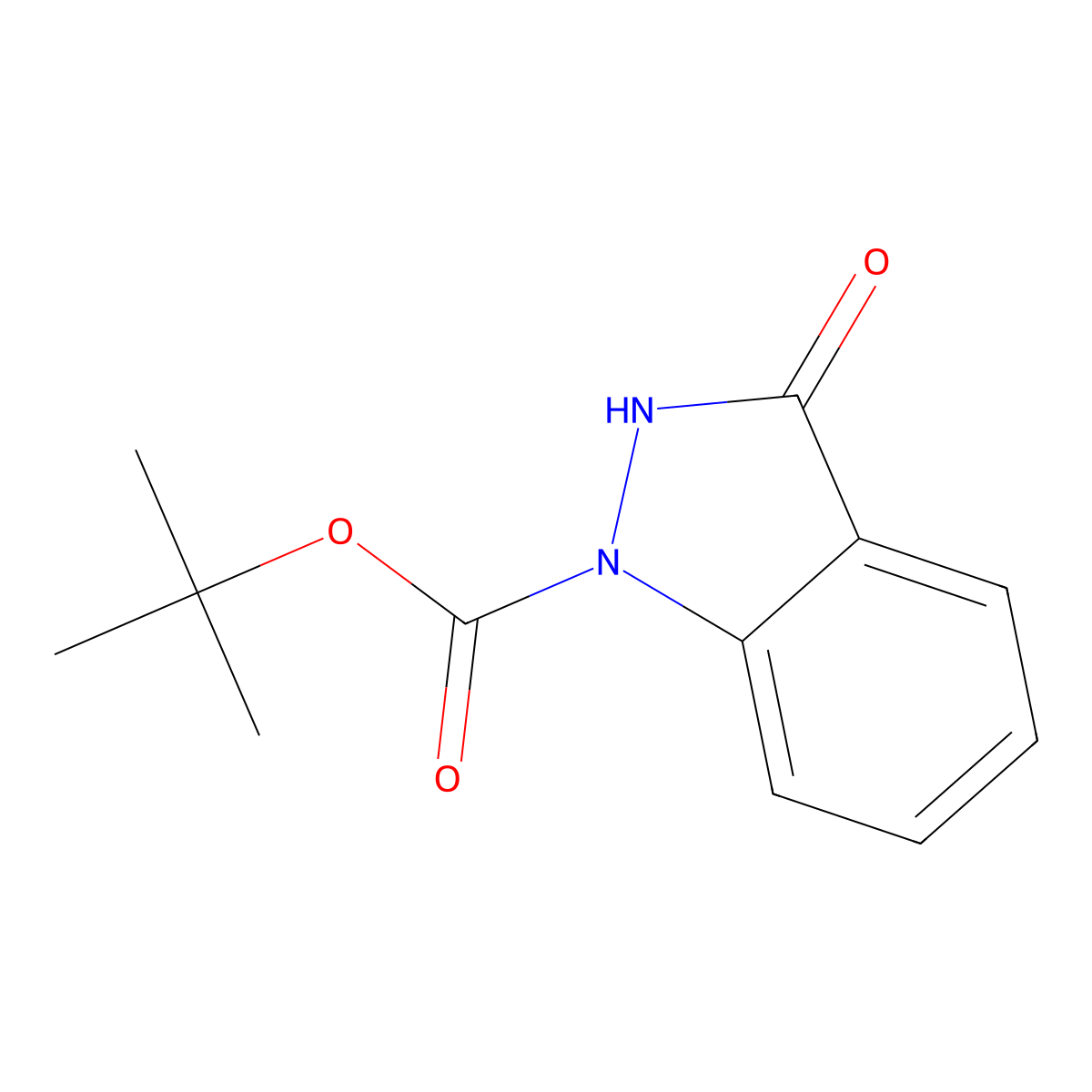 tert-butyl 3-oxo-2,3-dihydro-1H-indazole-1-carboxylate molecular structure, CAS 120276-69-9