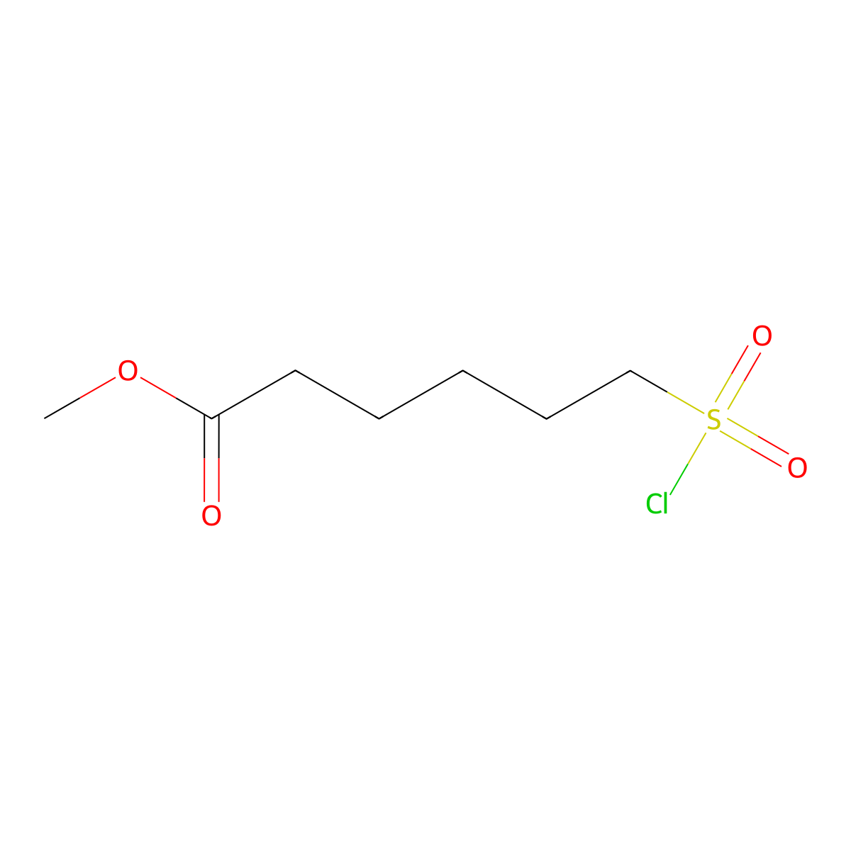 Methyl 6-(chlorosulfonyl)hexanoate molecular structure, CAS 1202760-84-6