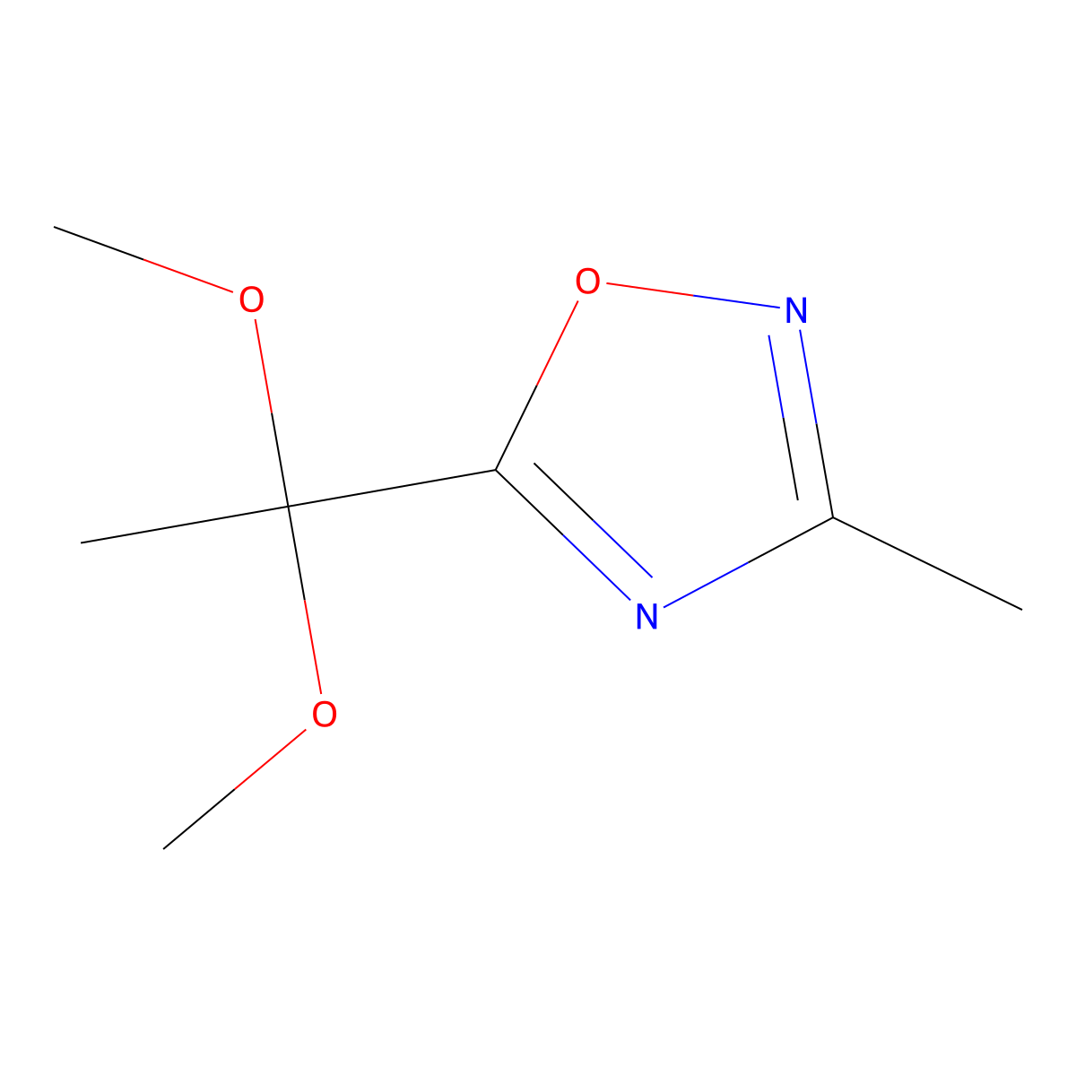 5-(1,1-Dimethoxyethyl)-3-methyl-1,2,4-oxadiazole molecular structure, CAS 1202769-26-3