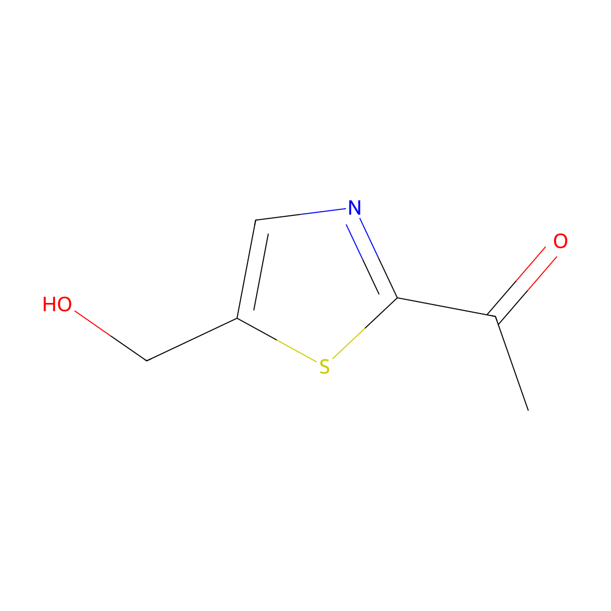 1-(5-(Hydroxymethyl)thiazol-2-yl)ethanone molecular structure, CAS 1202769-39-8