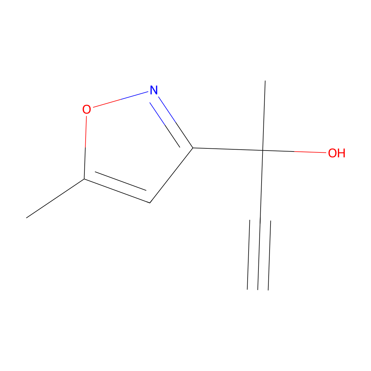 2-(5-Methylisoxazol-3-yl)but-3-yn-2-ol molecular structure, CAS 1202769-66-1