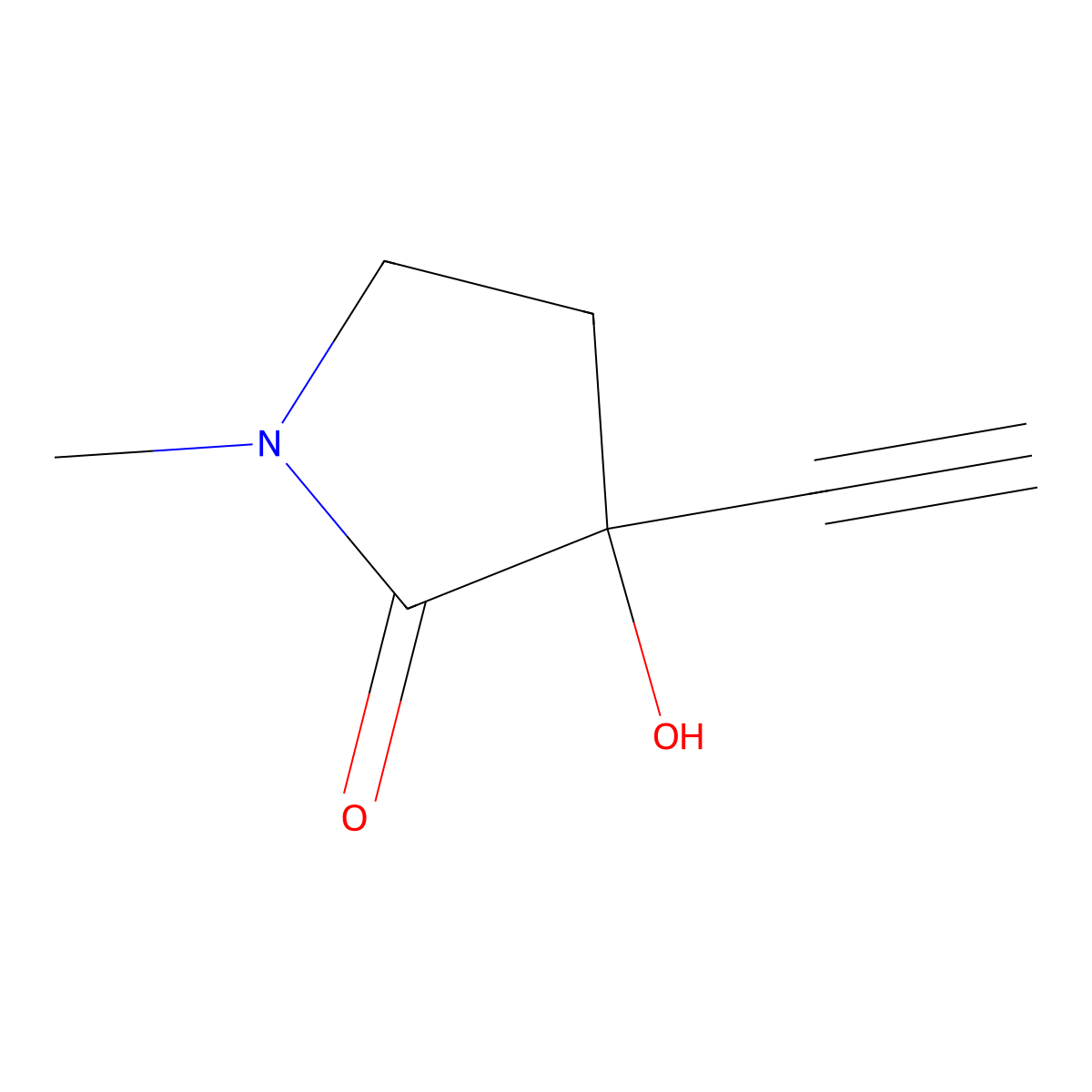 3-Ethynyl-3-hydroxy-1-methylpyrrolidin-2-one molecular structure, CAS 1202769-93-4