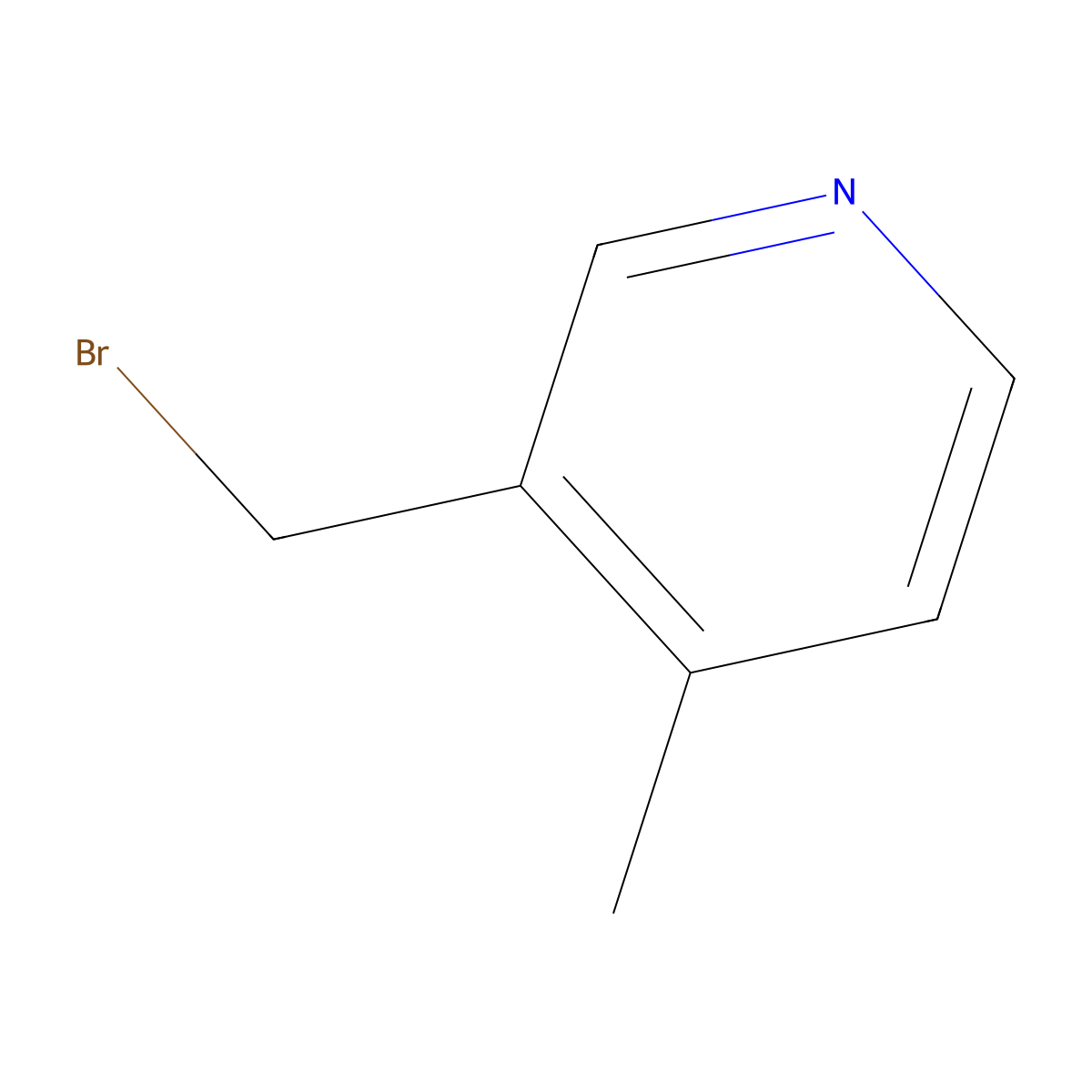 3-(Bromomethyl)-4-methylpyridine molecular structure, CAS 120277-12-5