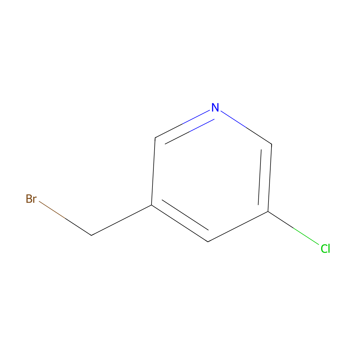 3-(Bromomethyl)-5-chloropyridine molecular structure, CAS 120277-13-6