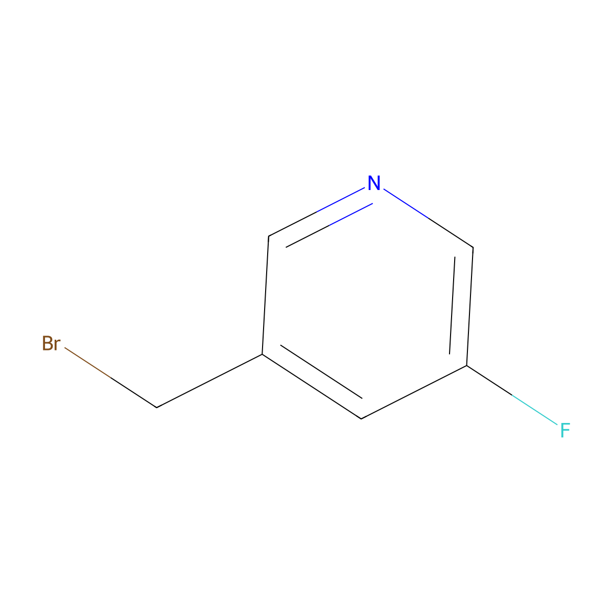 3-(Bromomethyl)-5-fluoropyridine molecular structure, CAS 120277-14-7