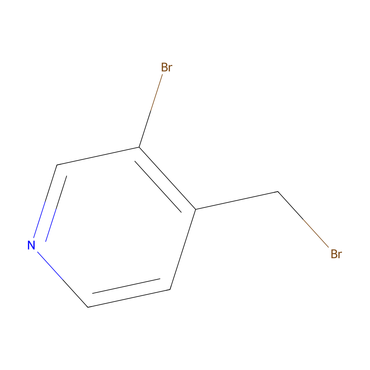 3-Bromo-4-(bromomethyl)pyridine molecular structure, CAS 120277-16-9