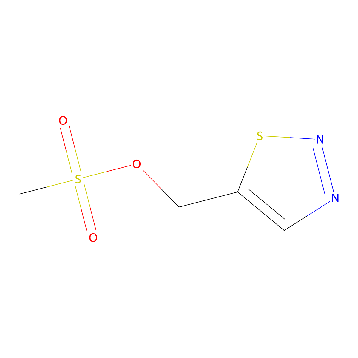 (1,2,3-Thiadiazol-5-YL)methyl methanesulfonate molecular structure, CAS 120277-38-5