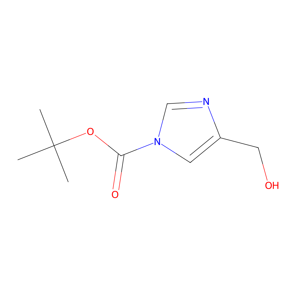 Tert-butyl 4-(hydroxymethyl)-1H-imidazole-1-carboxylate molecular structure, CAS 120277-50-1