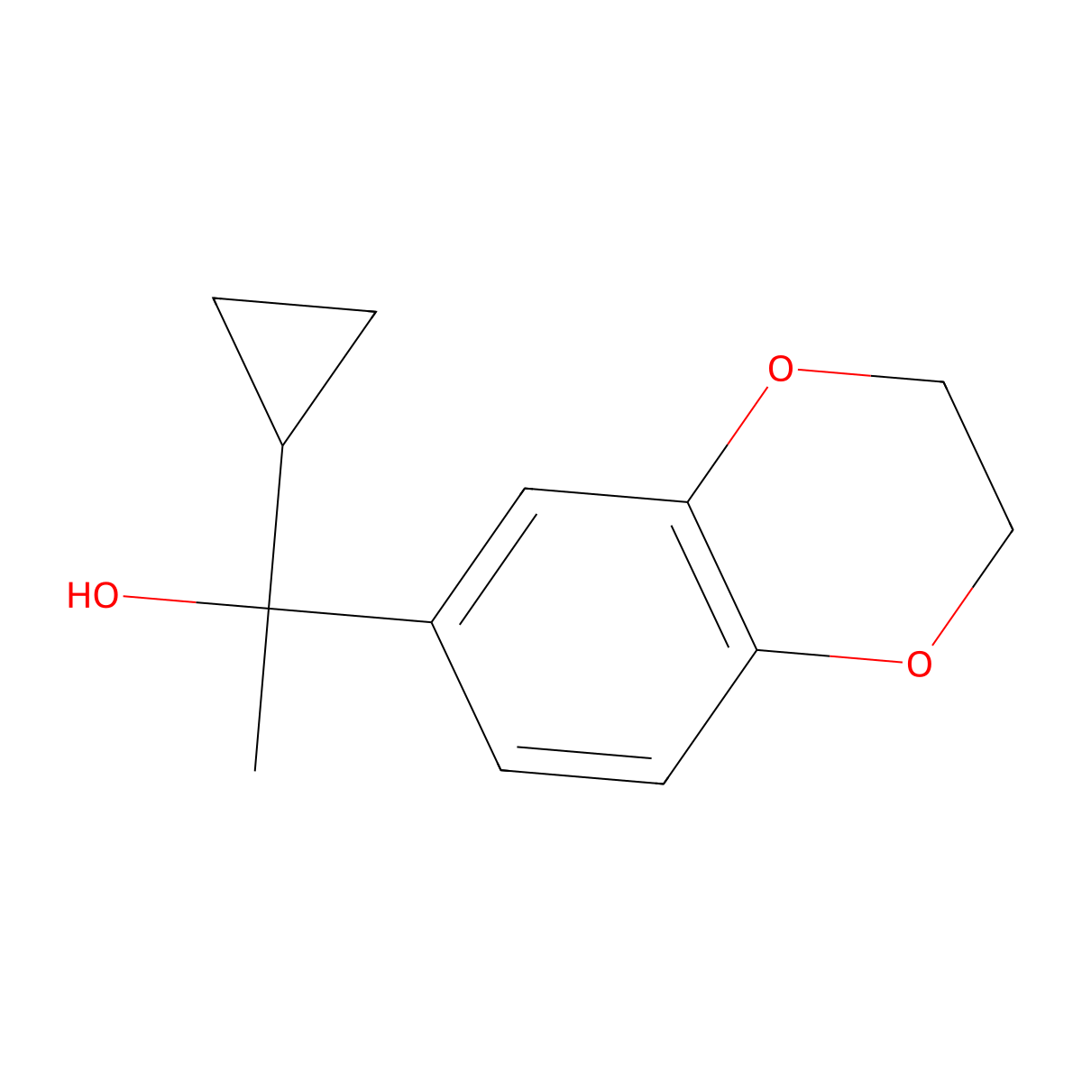 alpha-Cyclopropyl-2,3-dihydro-alpha-methyl-1,4-benZodioxin-6-methanol molecular structure, CAS 1202774-79-5