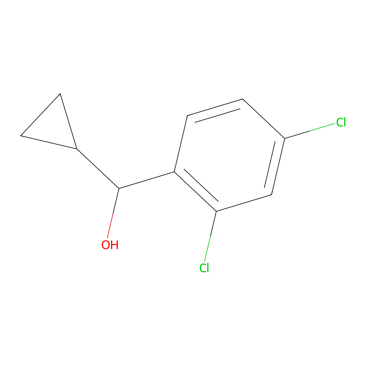 Cyclopropyl(2,4-dichlorophenyl)methanol molecular structure, CAS 1202774-87-5