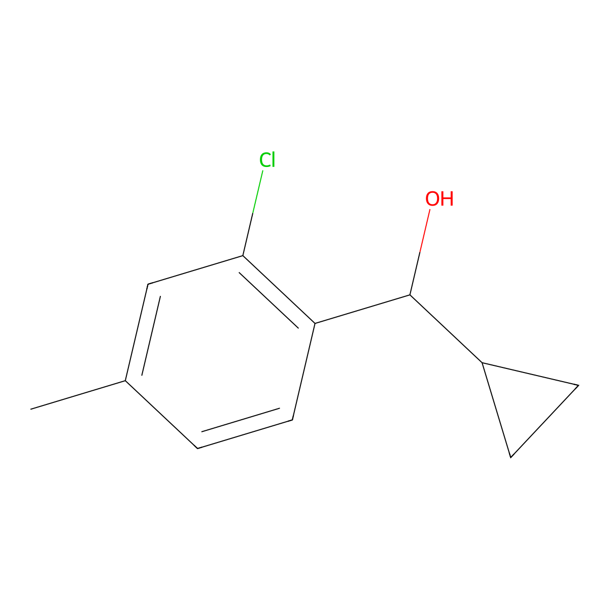 2-Chloro-alpha-cyclopropyl-4-methylbenZenemethanol molecular structure, CAS 1202774-95-5