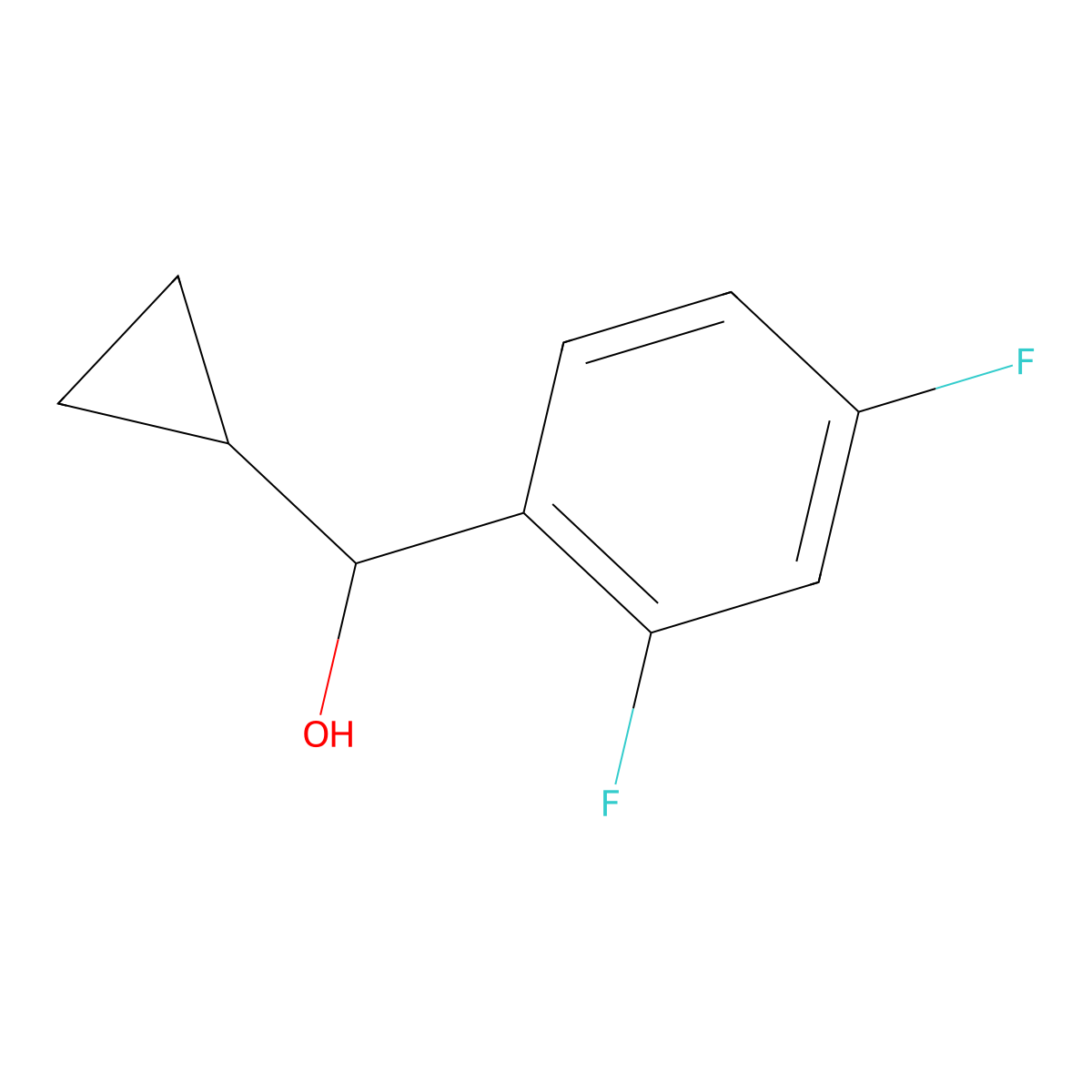 alpha-Cyclopropyl-2,4-difluorobenZenemethanol molecular structure, CAS 1202774-96-6
