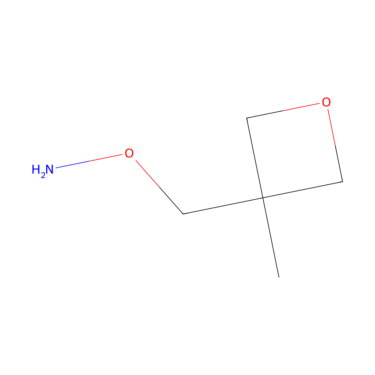 O-[(3-methyloxetan-3-yl)methyl]hydroxylamine molecular structure, CAS 1202780-65-1