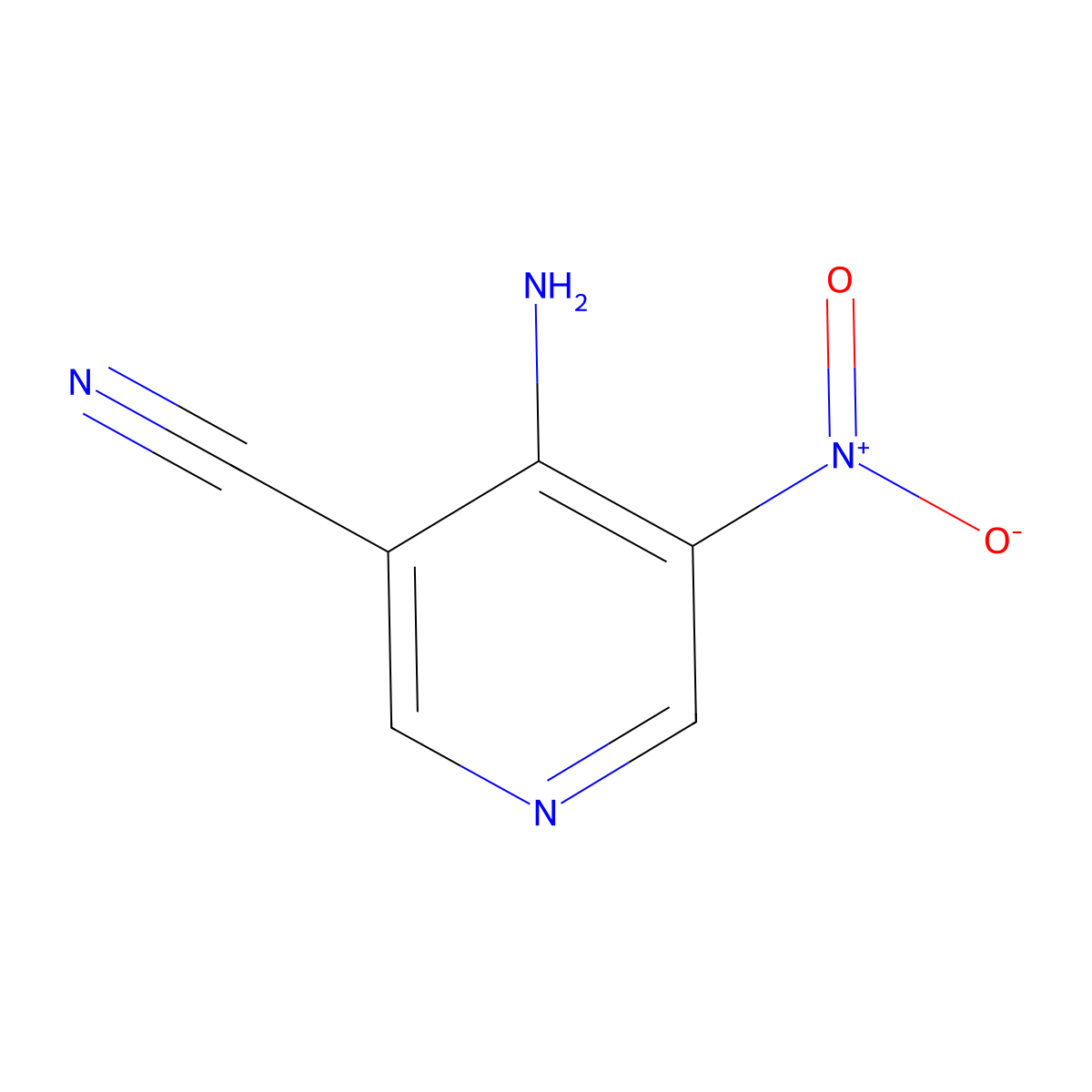 4-Amino-5-nitronicotinonitrile molecular structure, CAS 1202780-80-0
