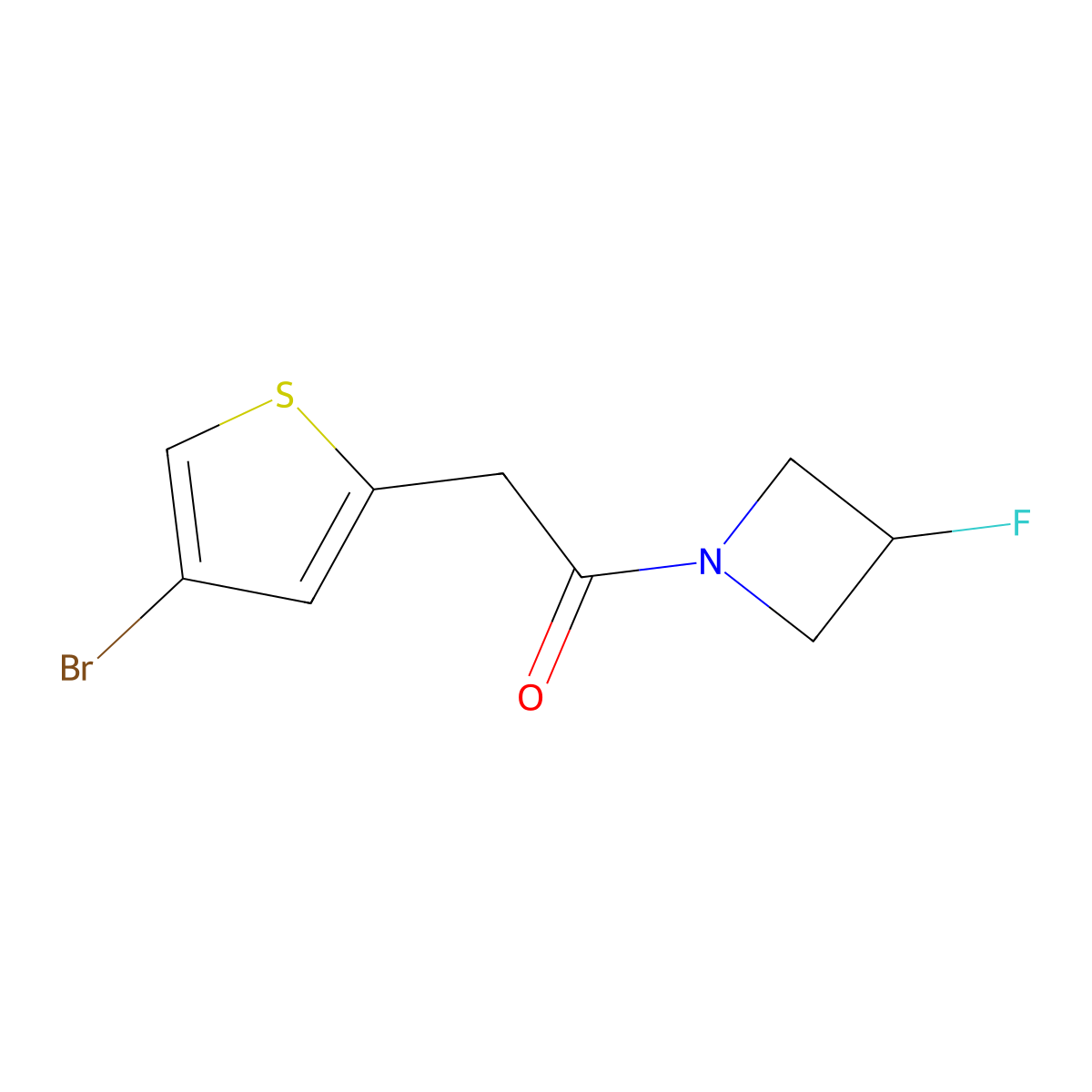 2-(4-Bromothiophen-2-yl)-1-(3-fluoroazetidin-1-yl)ethan-1-one molecular structure, CAS 1202781-06-3