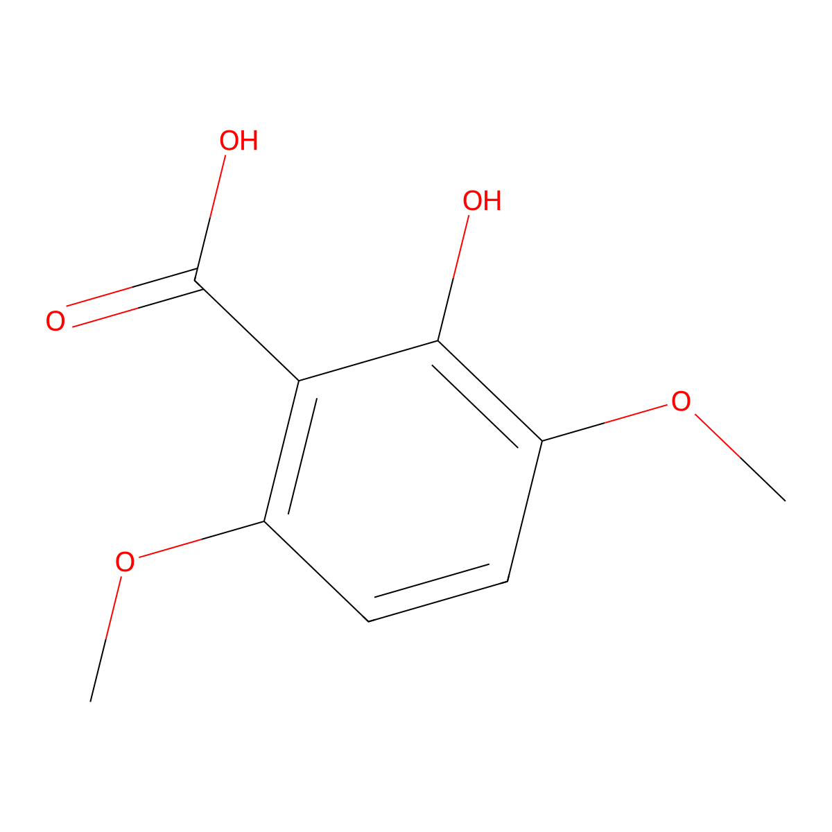 2-Hydroxy-3,6-dimethoxybenzoic acid molecular structure, CAS 1202796-53-9