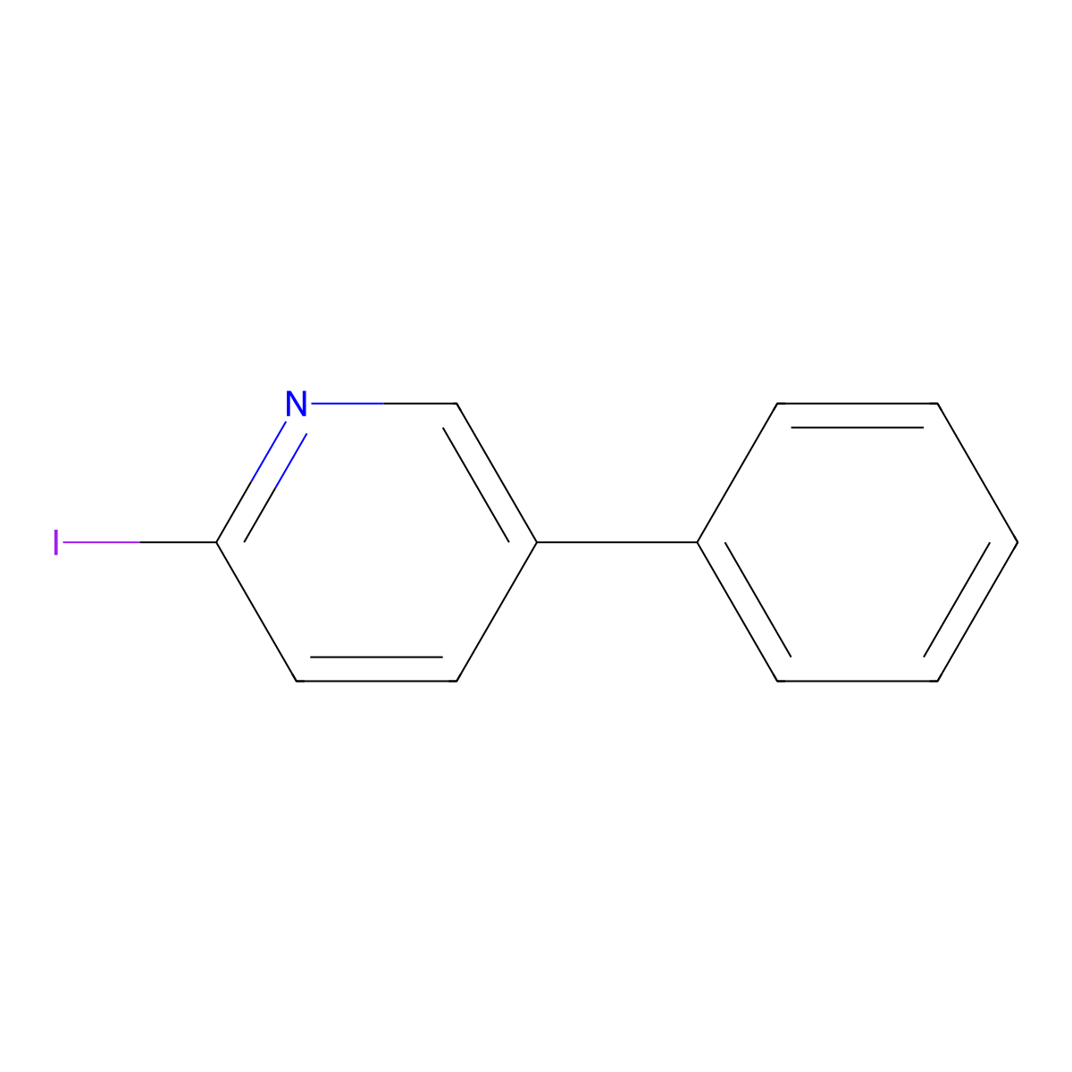 2-Iodo-5-phenylpyridine molecular structure, CAS 120281-56-3