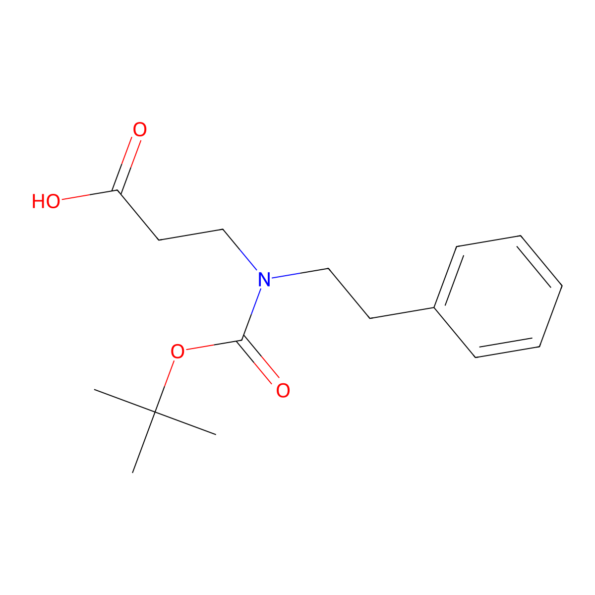 3-{[(Tert-butoxy)carbonyl](2-phenylethyl)amino}propanoic acid molecular structure, CAS 1202814-95-6