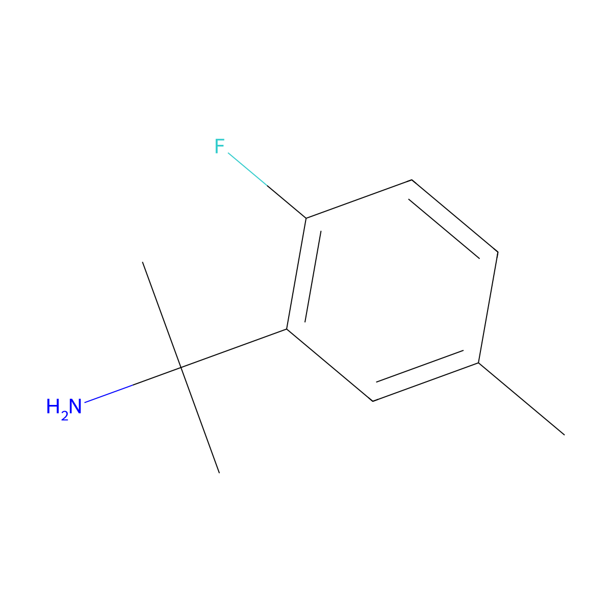 2-(2-Fluoro-5-methylphenyl)propan-2-amine molecular structure, CAS 1202853-63-1