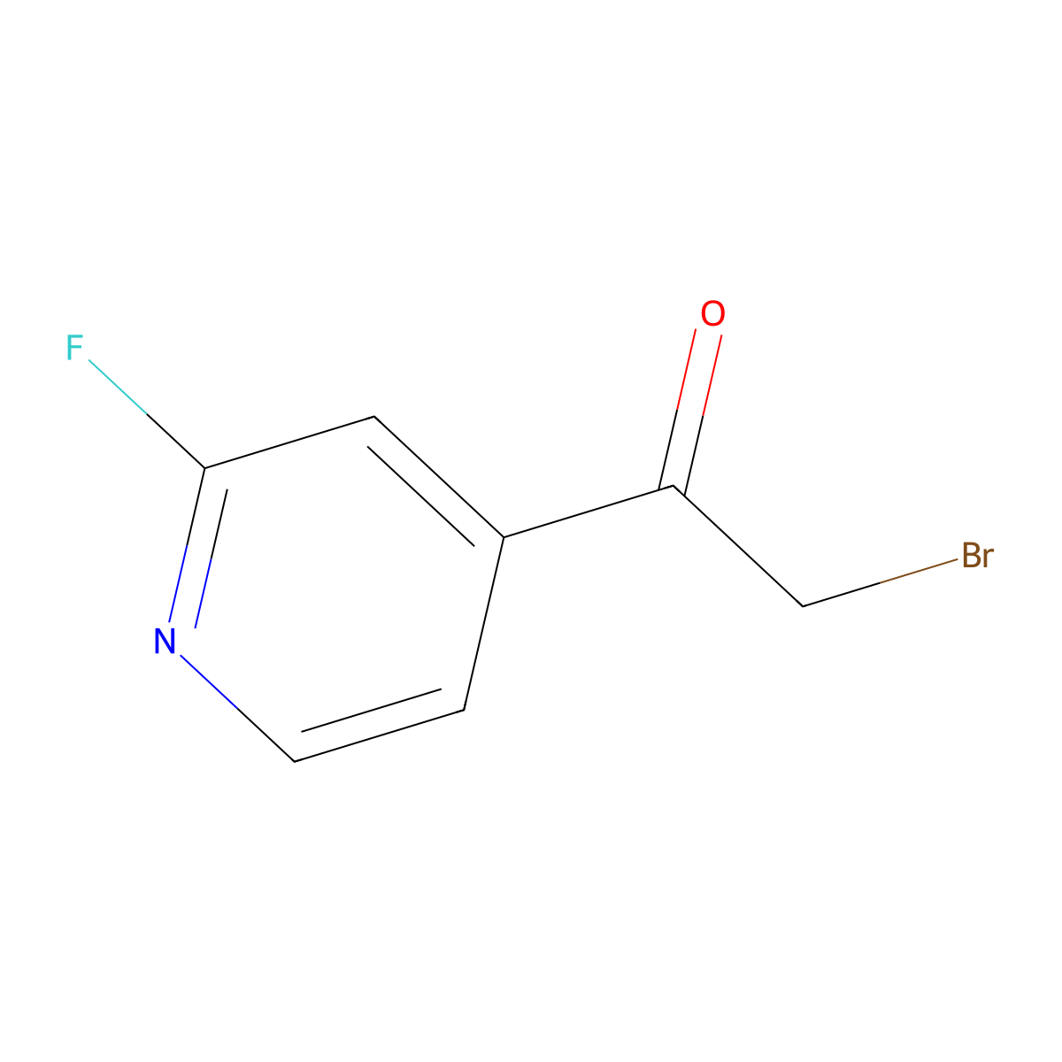 2-Bromo-1-(2-fluoropyridin-4-yl)ethanone molecular structure, CAS 1202854-31-6