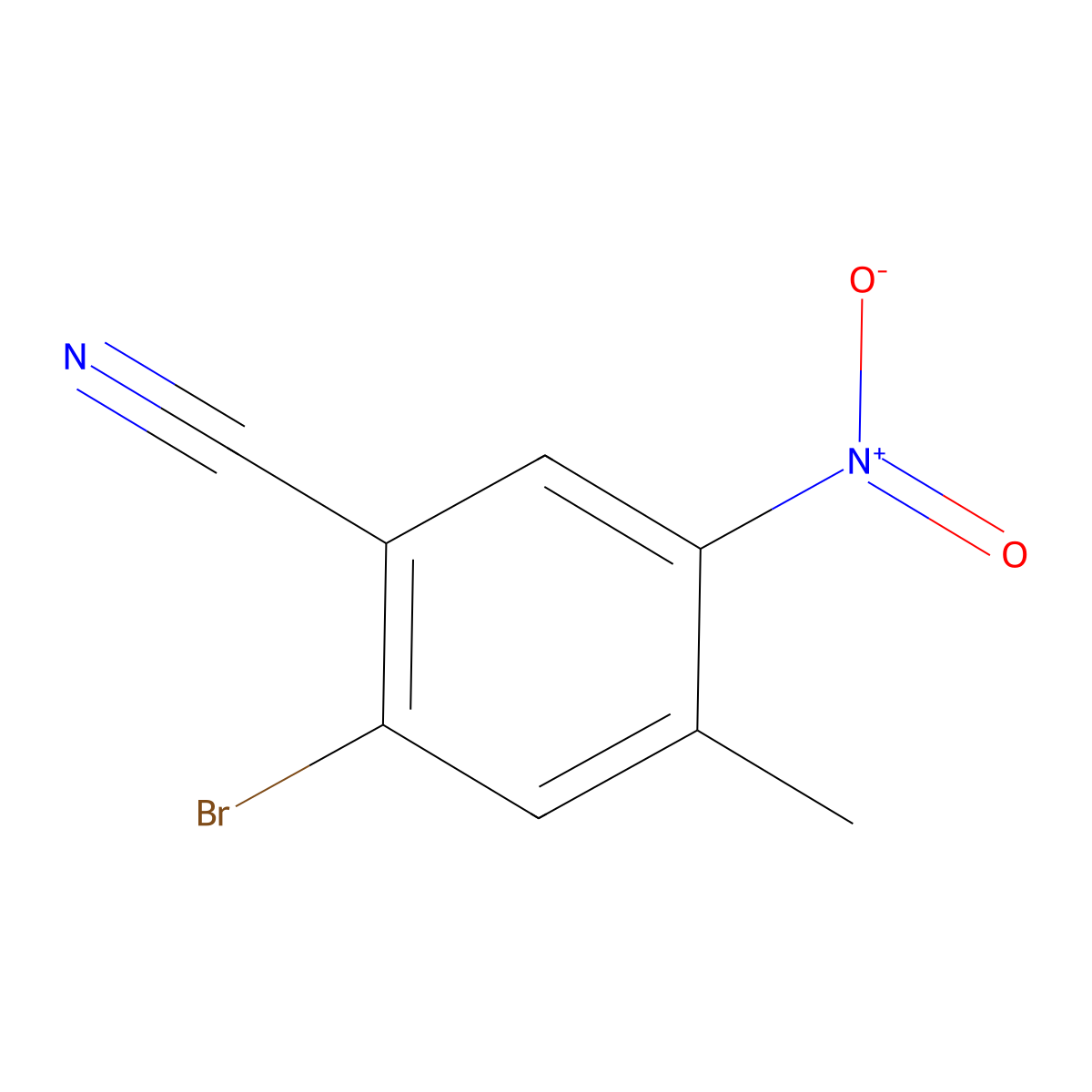 2-Bromo-4-methyl-5-nitrobenzonitrile molecular structure, CAS 1202858-65-8
