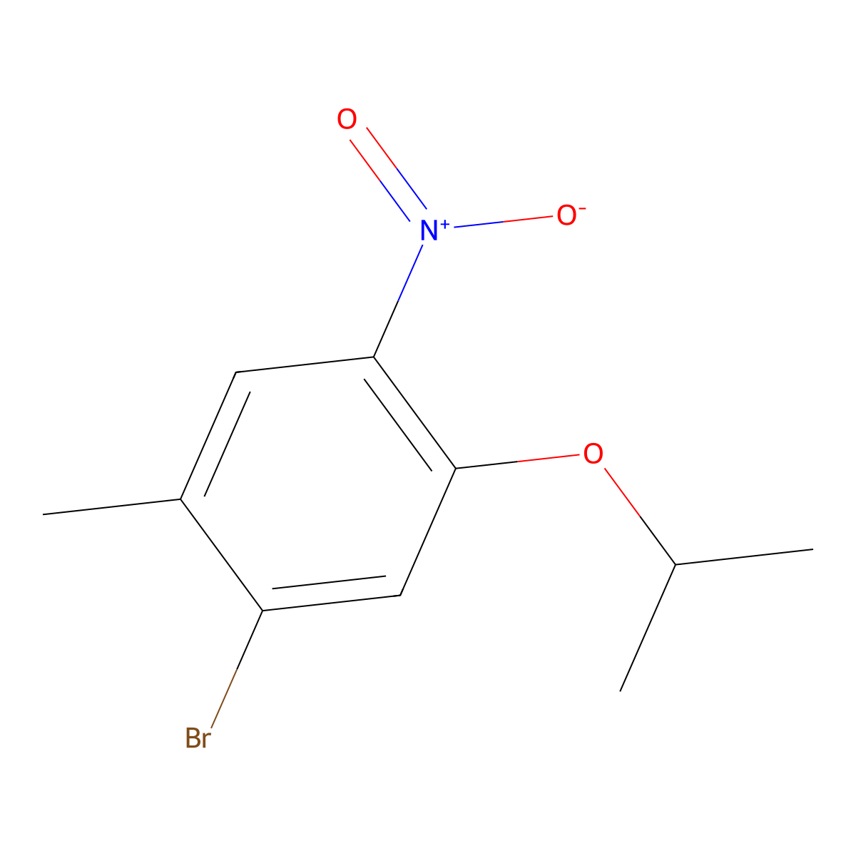 1-Bromo-5-isopropoxy-2-methyl-4-nitrobenzene molecular structure, CAS 1202858-68-1