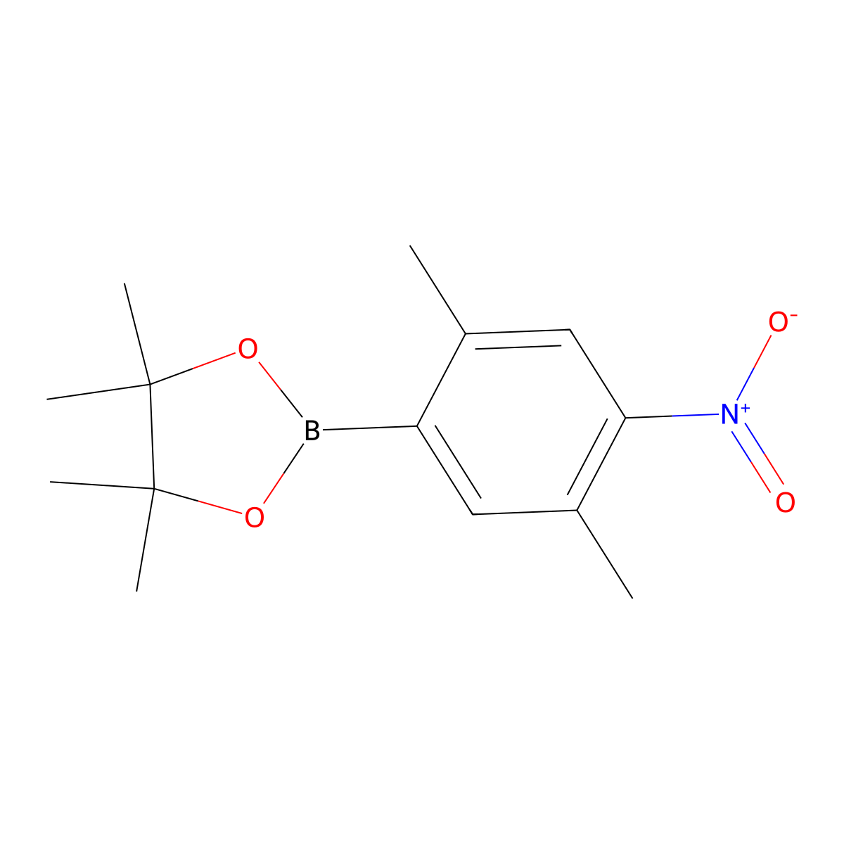 2-(2,5-Dimethyl-4-nitrophenyl)-4,4,5,5-tetramethyl-1,3,2-dioxaborolane molecular structure, CAS 1202858-84-1