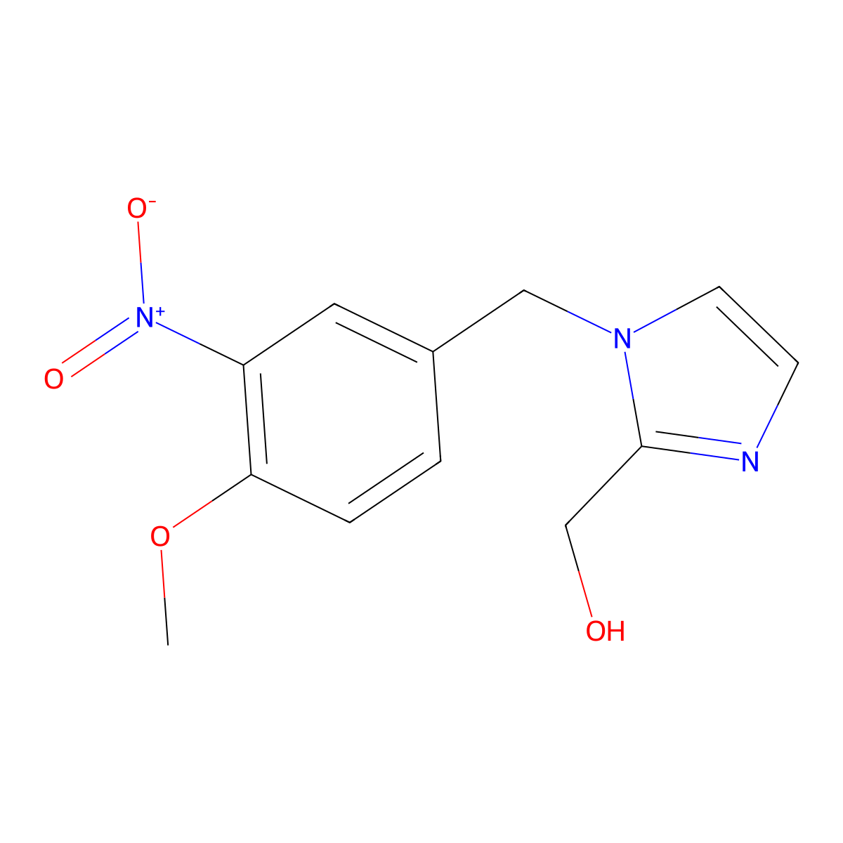 [1-[(4-Methoxy-3-nitrophenyl)methyl]imidazol-2-yl]methanol molecular structure, CAS 120286-49-9