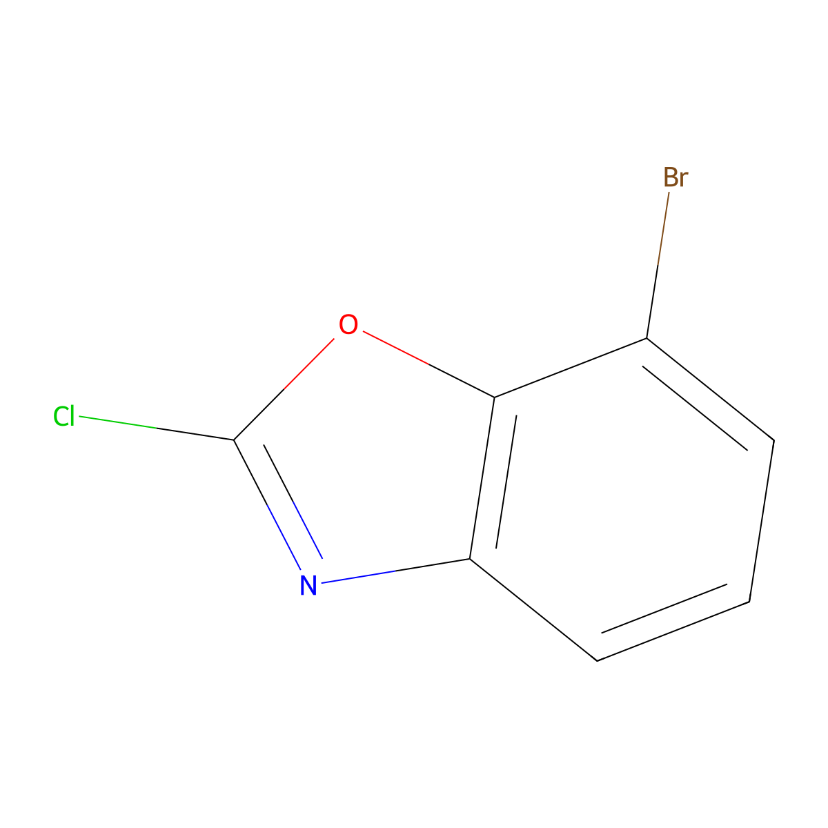7-Bromo-2-chloro-1,3-benzoxazole molecular structure, CAS 1202879-00-2