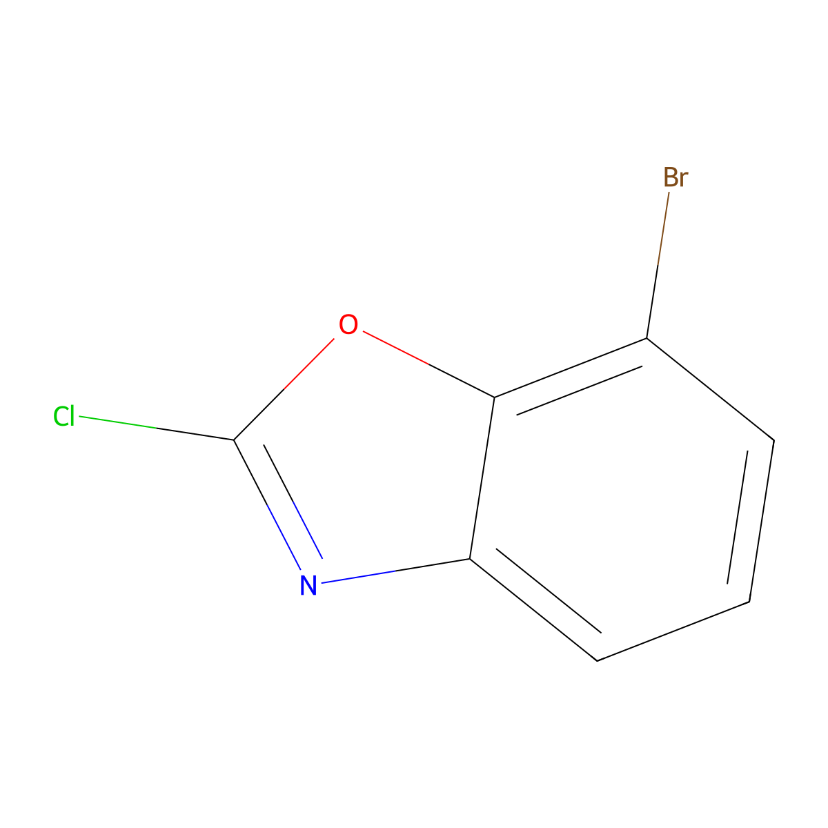 7-Bromo-2-chloro-1,3-benzoxazole molecular structure, CAS 1202879-00-2