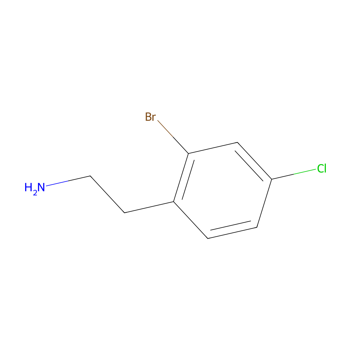 2-(2-Bromo-4-chlorophenyl)ethanamine molecular structure, CAS 1202889-65-3