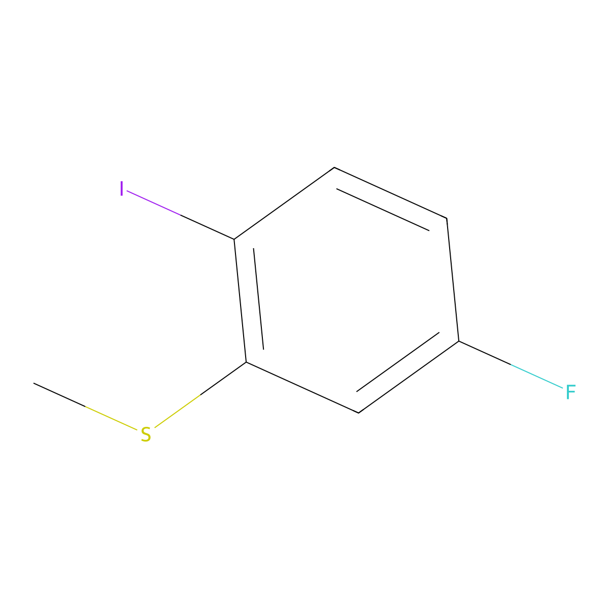 (5-Fluoro-2-iodophenyl)(methyl)sulfane molecular structure, CAS 1202898-16-5